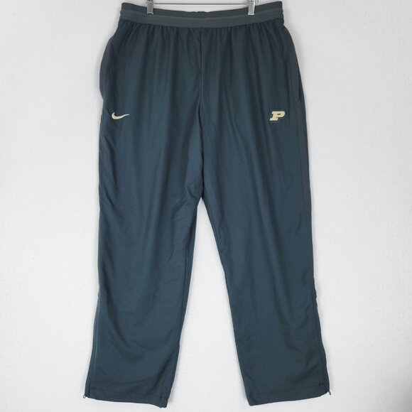 Nike Pants Mens XXL Gray Sweatpants Mesh Lined Athletic Purdue Swoosh Casual - Picture 1 of 14